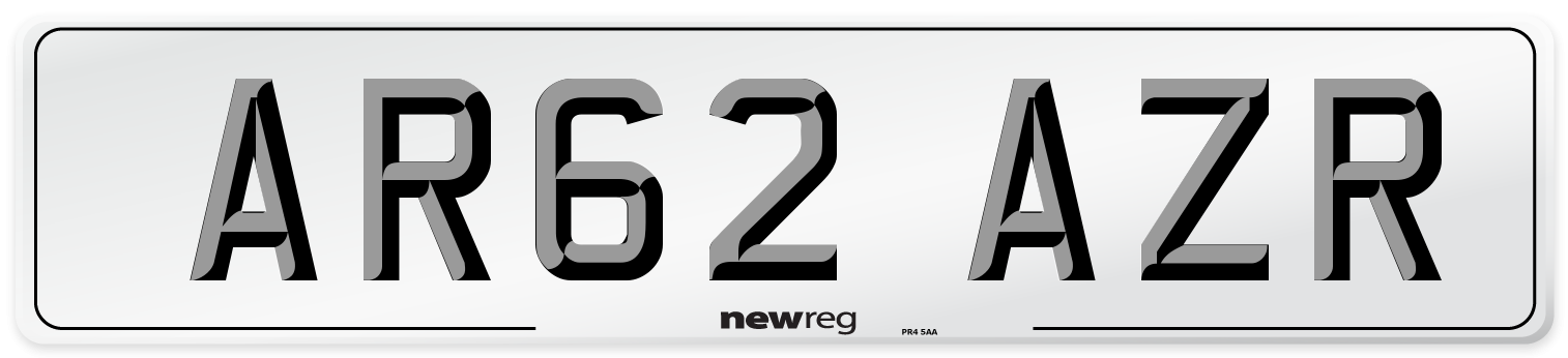 AR62 AZR Number Plate from New Reg